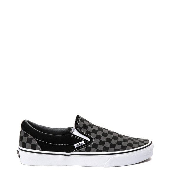 Black and grey checkered vans